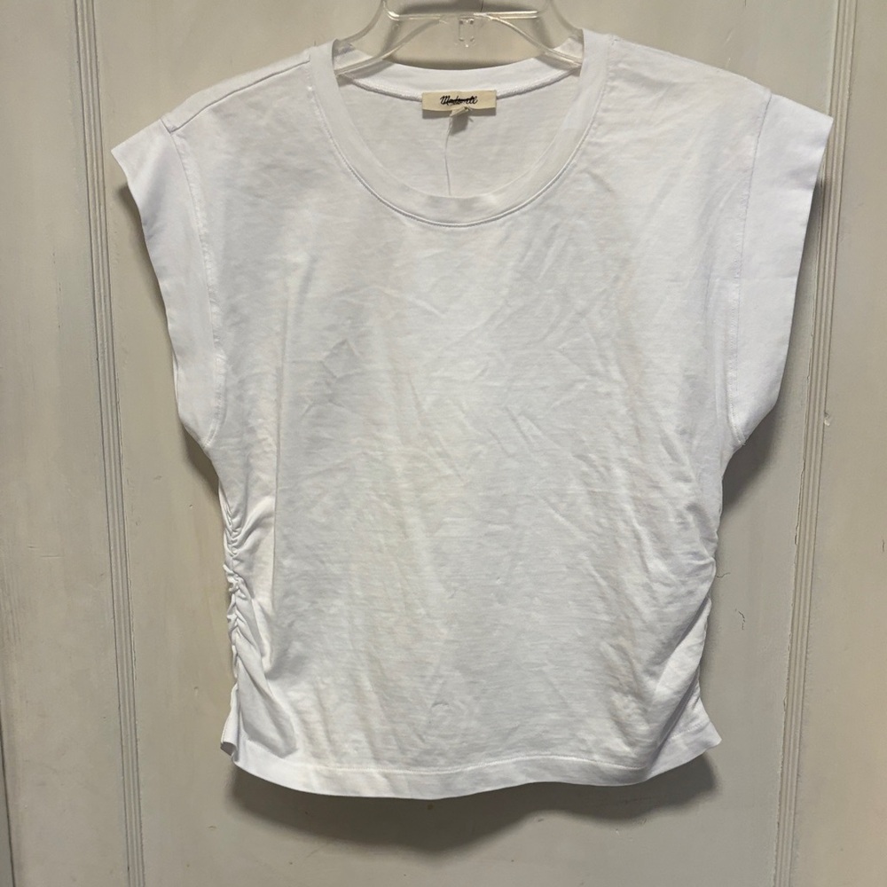 Madewell Cap Sleeve White Muscle Tee Medium